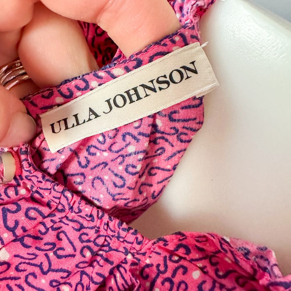 Ulla Johnson Tamsin Tiered Sleeveless Printed High-Low Dress Size 8 - Picture 6 of 15